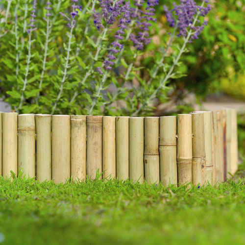 Bamboo garden edging