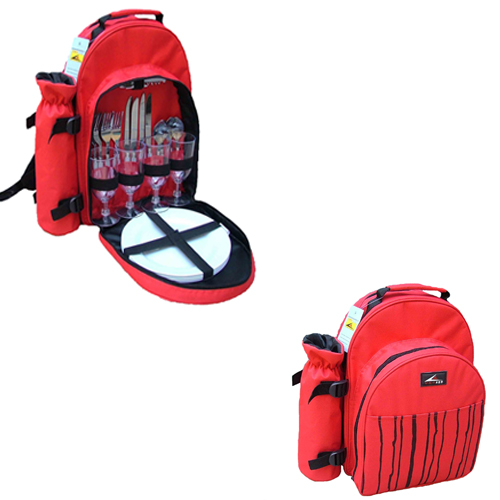 Picnic Backpack 4 perons red