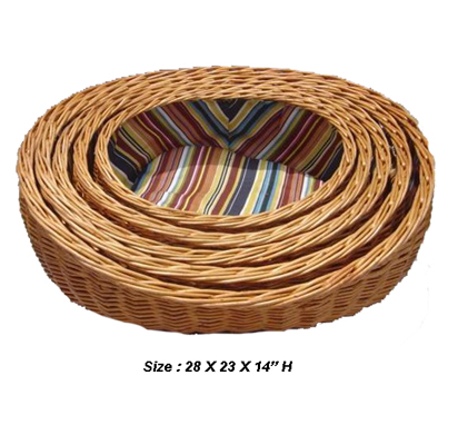 S/5 Willow Pet Basket