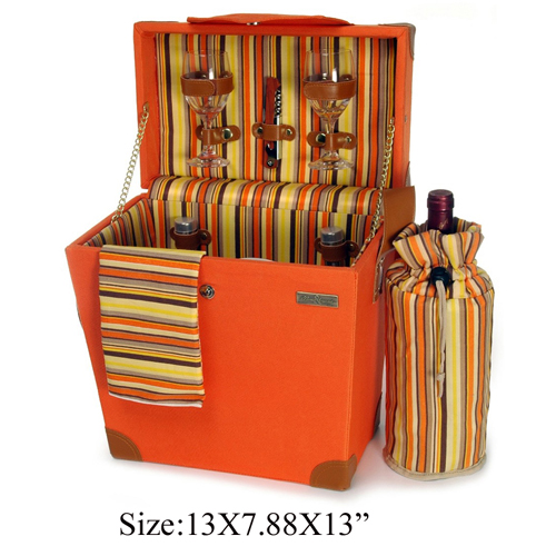 Wooden Picnic Basket for 2 persons use