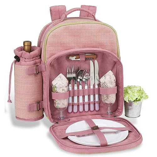 Pink Color Picnic Backpack 2 persons