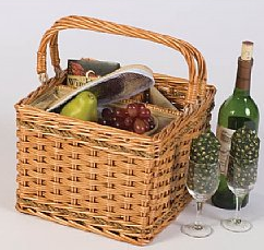 Wine Bottle Basket with Cooler Bag